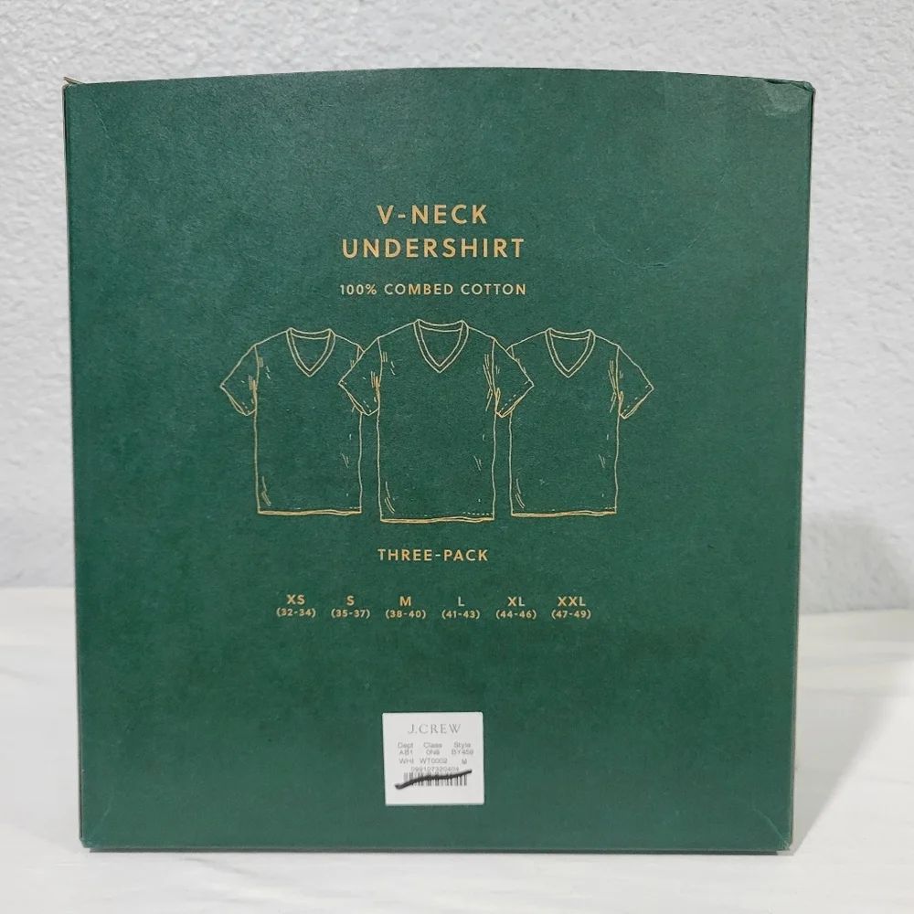 New J Crew V-neck undershirts three-pack BY548